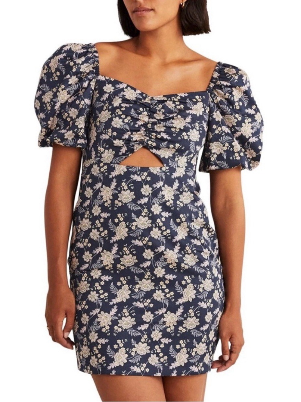 Boden mini dress with cut out in cotton